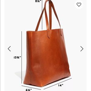 Madewell transport tote in English Saddle